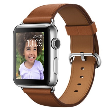 Περισσότερες πληροφορίες για "Apple Watch 42mm Stainless Steel Case with Saddle Brown Classic Buckle"