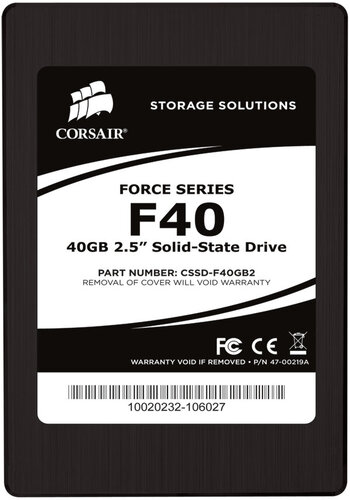 Περισσότερες πληροφορίες για "Corsair Force F40 (40 GB/SATA II)"