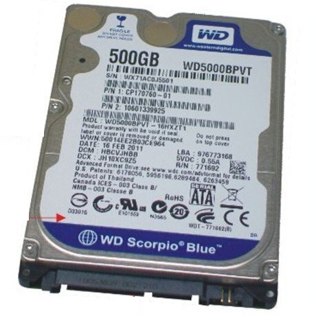 Περισσότερες πληροφορίες για "Fujitsu WDC:WD5000BPVT-AF"