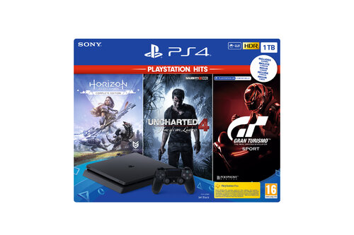 Περισσότερες πληροφορίες για "Sony PS4 Black 1TB + Horizon Zero Dawn Complete Ed. Uncharted 4 GT Sport HITS"