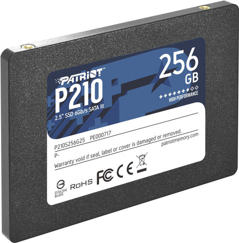 Περισσότερες πληροφορίες για "Patriot Memory P210 (256 GB/SATA III)"