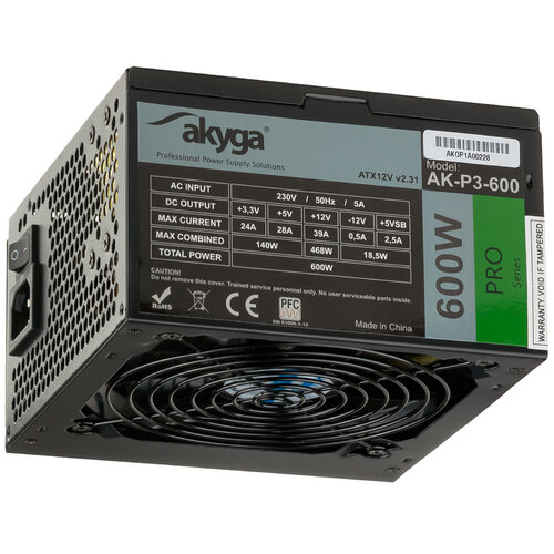 Περισσότερες πληροφορίες για "Akyga AK-P3-600 (600W)"