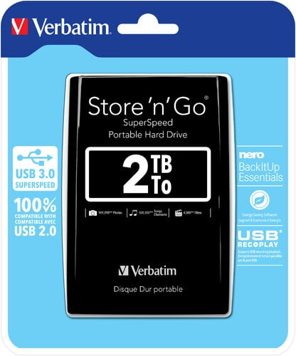Περισσότερες πληροφορίες για "Verbatim Store 'n' Go (2048 GB/Μαύρο)"