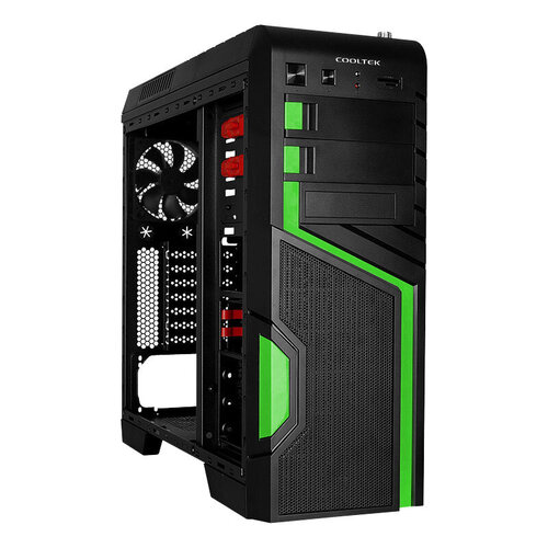 Περισσότερες πληροφορίες για "Cooltek GT-04 (Midi Tower/Μαύρο, Πράσινο)"