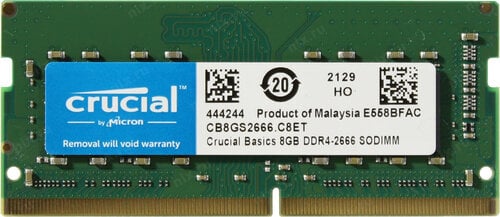 Περισσότερες πληροφορίες για "Crucial CB8GS2666 (8 GB/DDR4/2666MHz)"