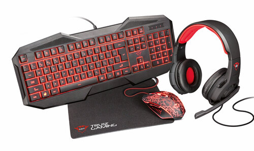 Περισσότερες πληροφορίες για "Trust GXT 788 4-in-1 Gaming Bundle ES (Μαύρο/USB/LED)"
