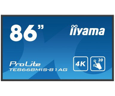 Περισσότερες πληροφορίες για "iiyama ProLite TE8668MIS-B1AG (85.6"/4K Ultra HD)"