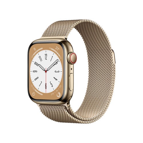 Περισσότερες πληροφορίες για "Apple Watch Series 8 (41mm/Χρυσός (Χρυσό)/Ανοξείδωτο ατσάλι)"
