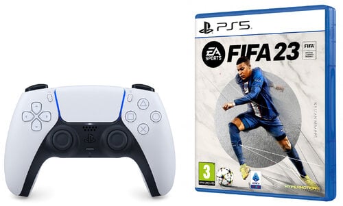 Περισσότερες πληροφορίες για "Sony DualSense + FIFA 23 (Μαύρο, Άσπρο/Ασύρματα)"