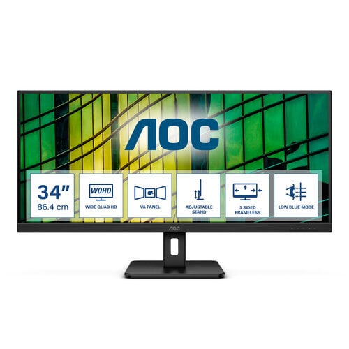 Περισσότερες πληροφορίες για "AOC E2 U34E2M/BK (34")"