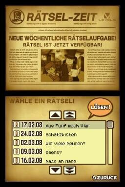 Περισσότερες πληροφορίες για "Professor Layton und das geheimnisvolle Dorf (Nintendo DS)"