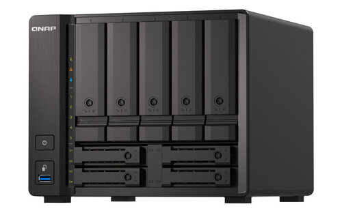 Περισσότερες πληροφορίες για "QNAP TS-h973AX-32G 70TB (Seagate Ironwolf Pro) 9-bay NAS; AMD Ryzen V1500B 4C 8T 2.2GHz; 32GB DDR4 SODIMM; 5 x 2.5/3.5 SATA 6Gbps + 2 2.5 U.2 NVMe PCIe Gen3 x4 / drive bays. 2.5GbE; 1 10GBASE-T Multi-Gig (1"