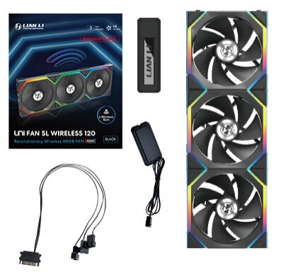 Περισσότερες πληροφορίες για "Lian Li UNI FAN SL Wireless ARGB PWM Lüfter 3er-Pack inkl. Controller - Reverse Blade 120 (12 cm/4 ακίδων/Μαύρο)"