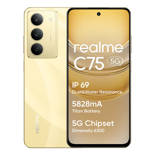 Περισσότερες πληροφορίες για "realme C75 5G (Χρυσό/256 GB)"