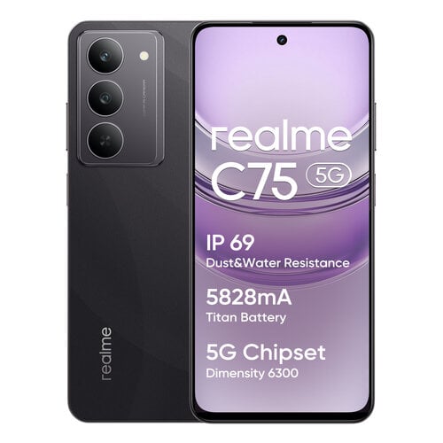 Περισσότερες πληροφορίες για "realme C75 5G (Μαύρο/256 GB)"