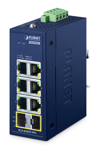 Περισσότερες πληροφορίες για "PLANET IP30 Compact size Industrial IGS-820TF-PN"