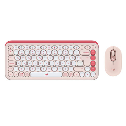 Περισσότερες πληροφορίες για "Logitech POP Icon Combo (Ροδόχρους, Άσπρο/Bluetooth)"