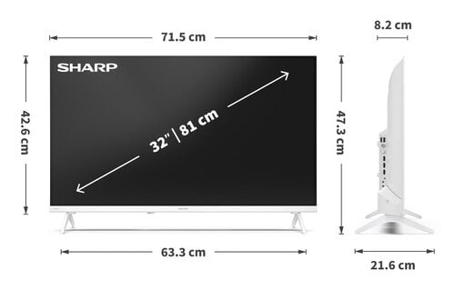 Περισσότερες πληροφορίες για "Sharp 1T-C32HE2245KW"